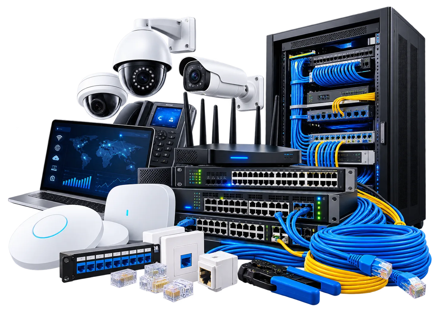 Networking equipment, structured cabling and IT infrastructure